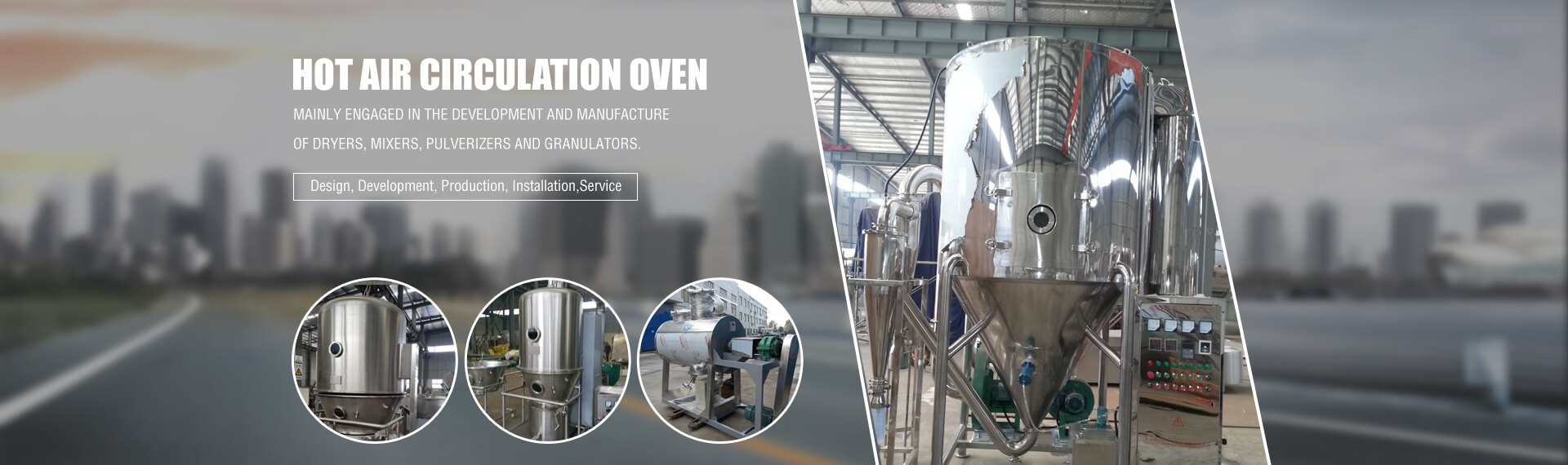 dryer series such as vacuum dryer, flash dryer, spray dryer, fluid bed dryer