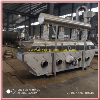 Continuous horizontal vibrating fluid bed dryer
