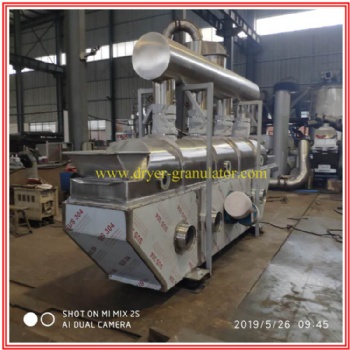 Continuous horizontal vibrating fluid bed dryer